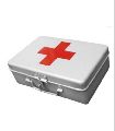 Rectangular Grey Polished aluminium first aid box