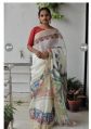 Hand Painted Linen Saree