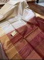 Multicolor Jungle silk fabrics Plain Unstitched 400gm pure tussar silk saree