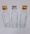 Square Transparent Plain TRO 100 ml glass oil bottle