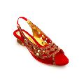 Ladies Red Heel Sandals