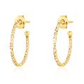 Gold Diamond Big Hoop Earrings