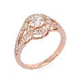 Rose Gold Engagement Solitaire Diamond Ring