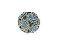 Sterling Silver 5 X 3MM Sapphire Diamond Beads