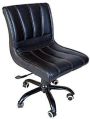Black Synthetic Leather Aulki Revolving Chair
