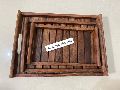 Handmade Set Of 3 Wooden Serving Tray