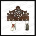 Rectengular Square Brown A.A HANDICRAFTS lord ganesh shaped wooden key holder