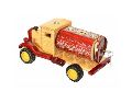 Brown Cream Dark Red Light Yellow Polished A.A HANDICRAFTS tractor shaped wooden money bank box