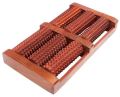 Brown Polished wooden foot massager roller