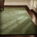 Hand Tufted Solid Green Woolen Floor Carpet