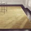 Hand Tufted Soild Yellow Woolen Floor Carpet