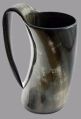 Round Black Grey Plain Polished stylish horn mug