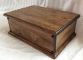 Rectangular Brown Plain Polished Wooden Blanket Box
