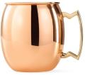 Brass Handle Copper Barrel Mug