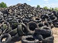 Multicolor BLACK used tyre scraps