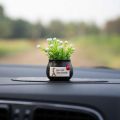 MOTOZOOP Car Dashboard Accessories Adorable Flower Pot (Black) with Anti Slip Pad and Gadgets, Resin