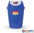 Blue- Green Aristo Round plastic dustbin