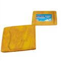 PU Leather 130 gm mens yellow leather wallet