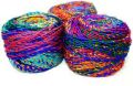Multicolor Woolen Recycled Sari Silk Yarns
