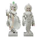 Marble White Radha Krishna Statue