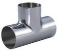 Silver stainless steel tee elbow