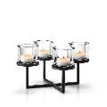 Glass Votives with Metal Stand