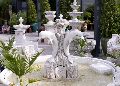 WHITE FISH CARVED POLISHED MARBLE STONE WATER FOUNTAIN