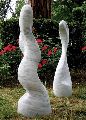 WHITE MARBLE STONE POLISHED  GARDEN SCULPTURE