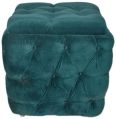 18x18 Inch Square Wooden Pouffe Stool