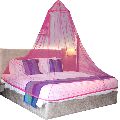 double single bed silver shine round shape mosquito net