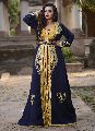 Dark Blue Moroccan Style Wedding Kaftan Dress