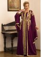 1.5000 Crepe Purple jacket style moroccan wedding kaftan dress