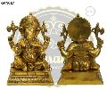 14 Inches Lord Ganesha Brass Statue
