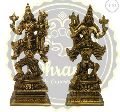 5.5 Inches Brass Vishnu Laxmi On Garuda Statue