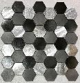 Hexagonal Glass Mosaic Highlighter Tiles