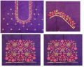 purple colour aari work blouse