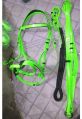 martingale light green pvc horse bridle