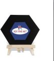 Hexagon Shape Black Canvas Board with Easel