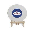 Round Shape White Canvas Board with Easel
