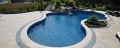 Blue Polished concrete swimming pool