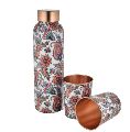 Available In Different Colors sahi hai copper milton meena printed bottle glass set