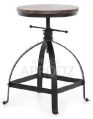 Vintage Bar Stool With Adjustable Counter Height