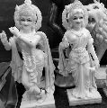Marble White Krishna Radha Statue