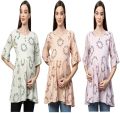 MomToBe Women's Rayon Floral Printed Maternity/Feeding Top