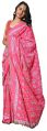 Pink with Designer Look Pure Cotton Mulmul Printed Sarees