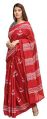Red Royal Design Pure Cotton Mulmul Printed Sarees