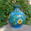 Blue Pottery Flower Vases Blue