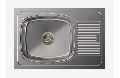 Vogue Single Bowl With Drainer Stainless Steel Kitchen Sink