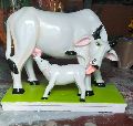 marble cow calf statue
