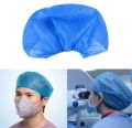 Blue Safetek Healthcare disposable non woven doctor surgeon cap